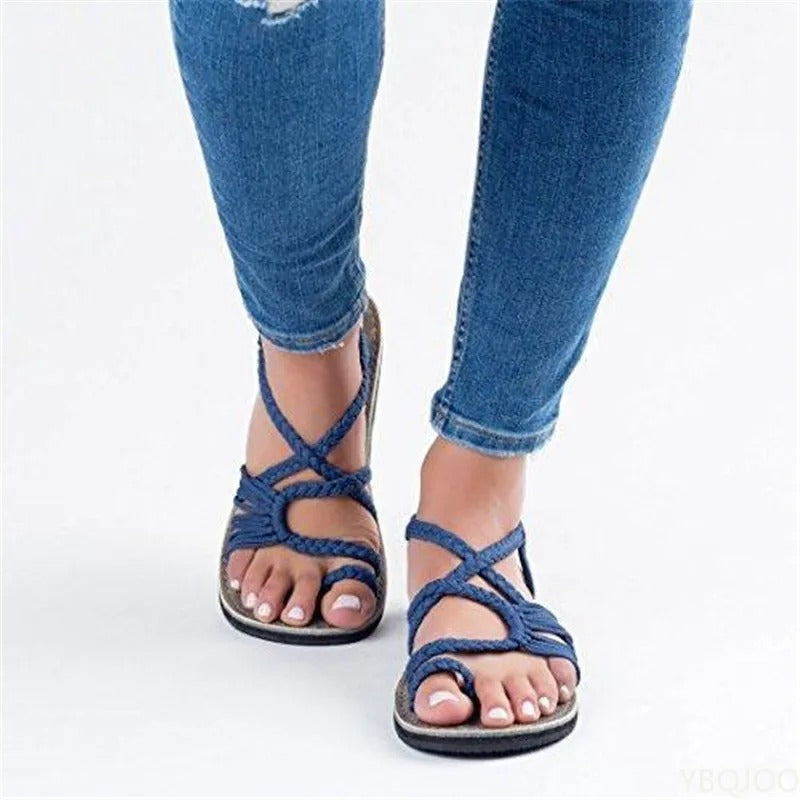 Comfortable Flat Strap Sandals for Women
