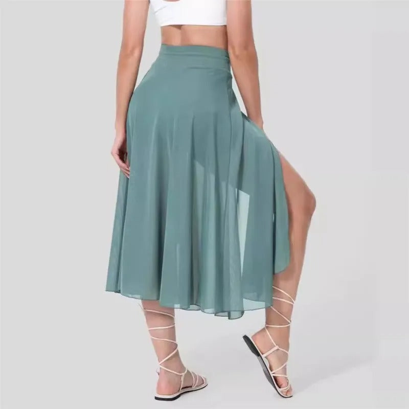 Goddess Glow Sheer Skirt Jumpsuit