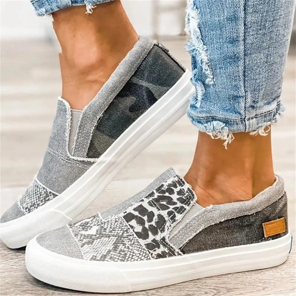 Leopard Canvas Spring Flats