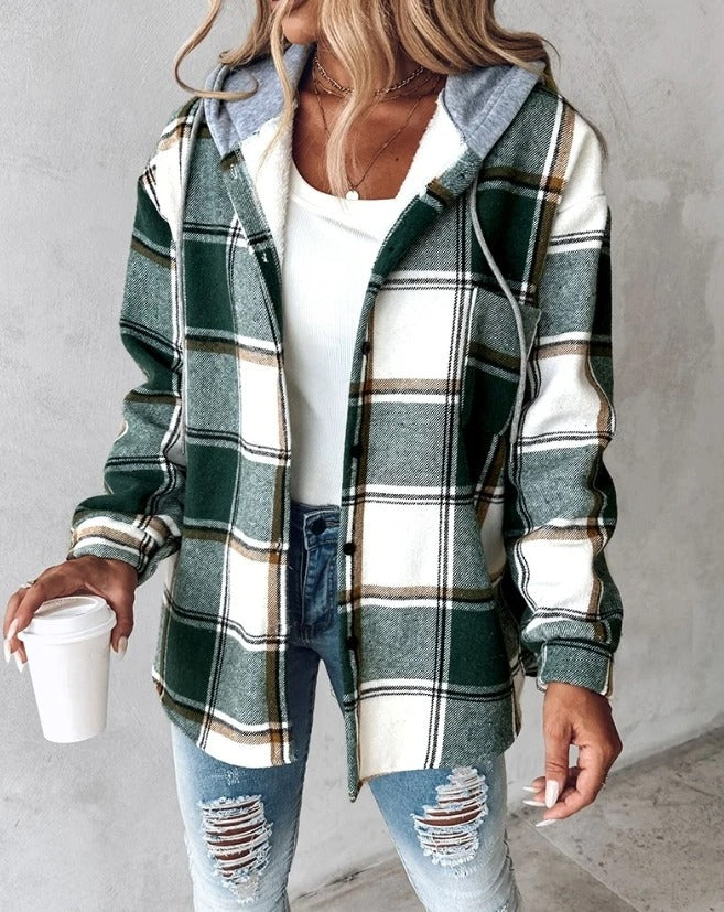 Plaid Street Style Hoodie