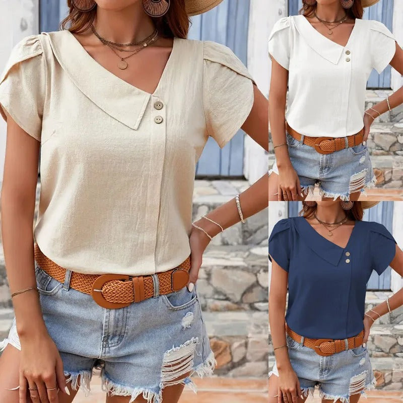 Slim Fit Knitted Short Sleeve Top