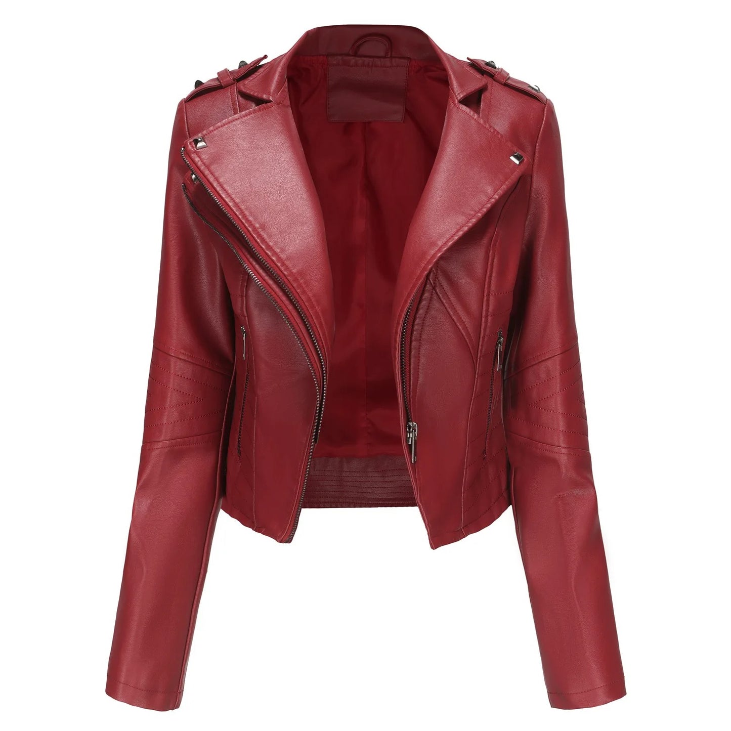 Vero Edge Slim Fit Leather Motorcycle Jacket
