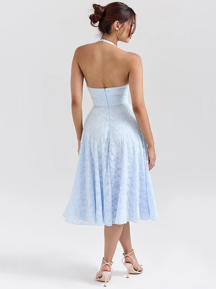Elegant Halter Evening Dress