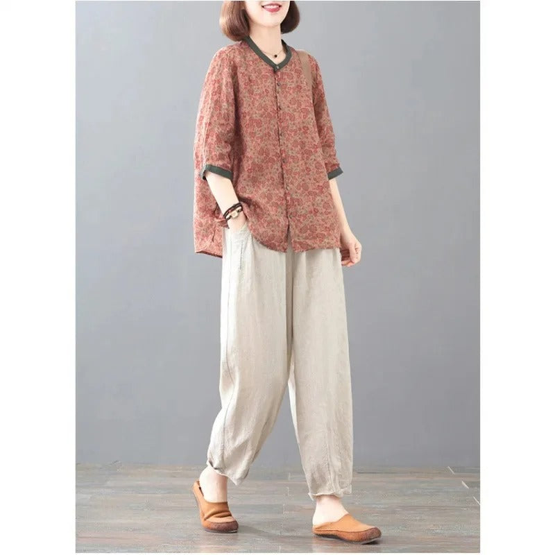 Cotton Linen Two-Piece Set