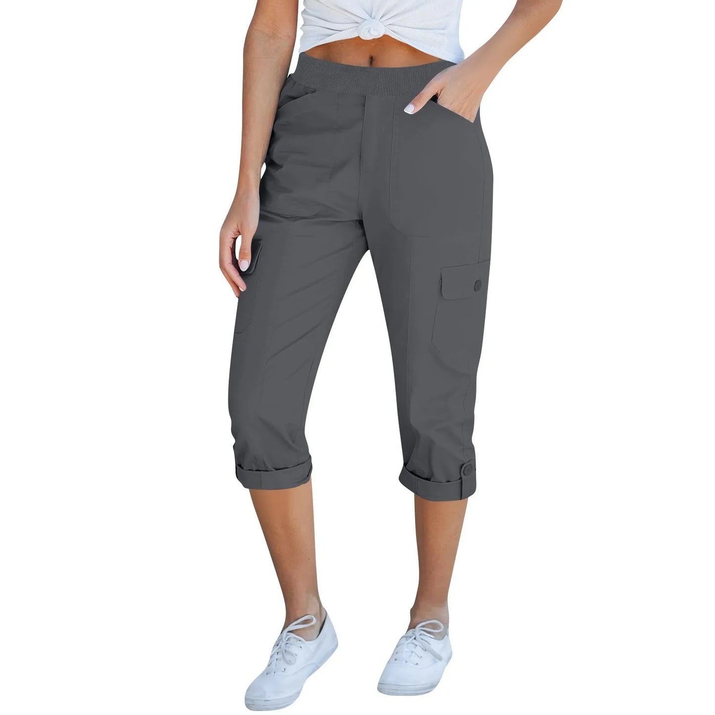 Ease Fit Charm High Waist Knit Capris