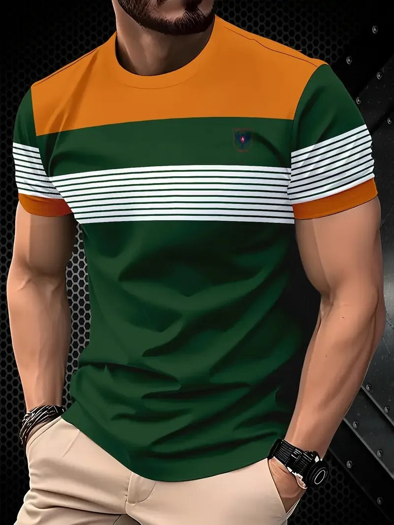 Men's Classic Striped Oversized Summer T-Shirt