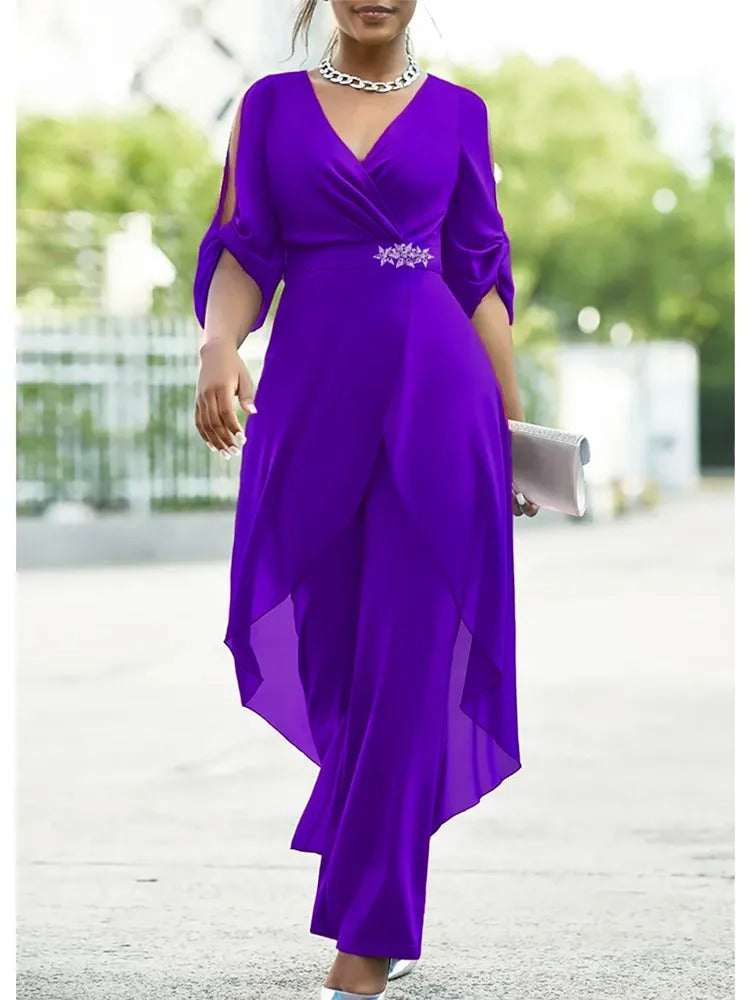 Chiffon Evening Gown Set