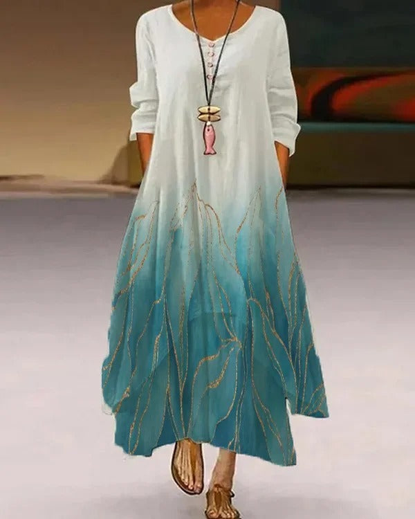 Autumn Breeze Retro Skater Dress