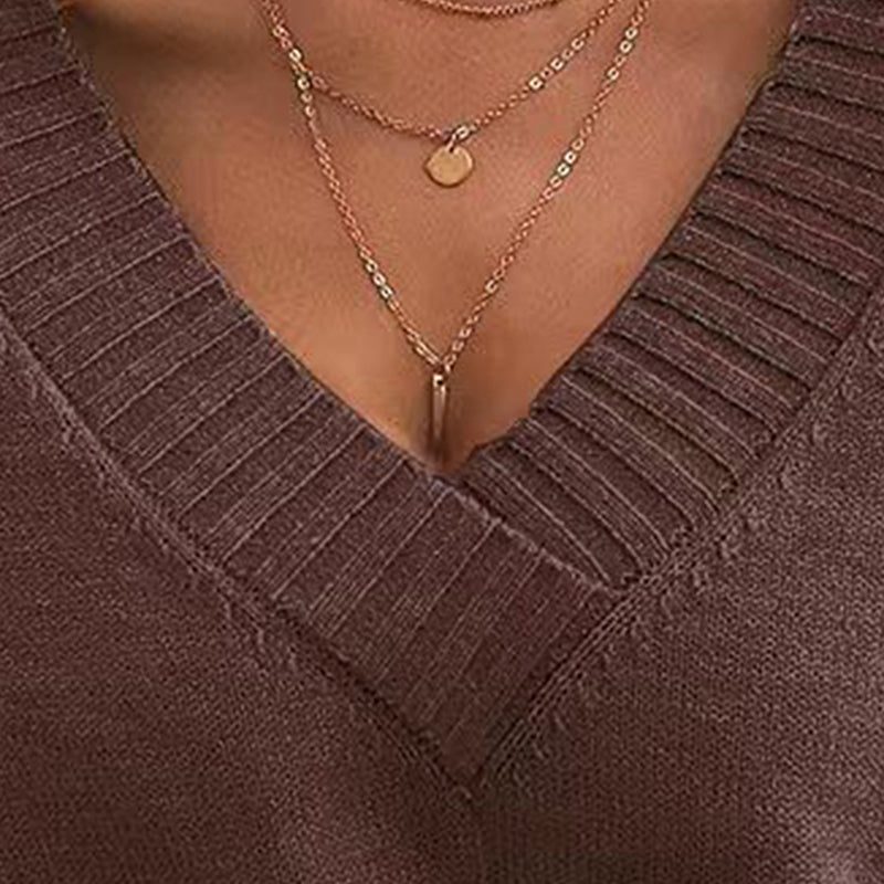 Womens Long Shoulder Sleeve Sweaters