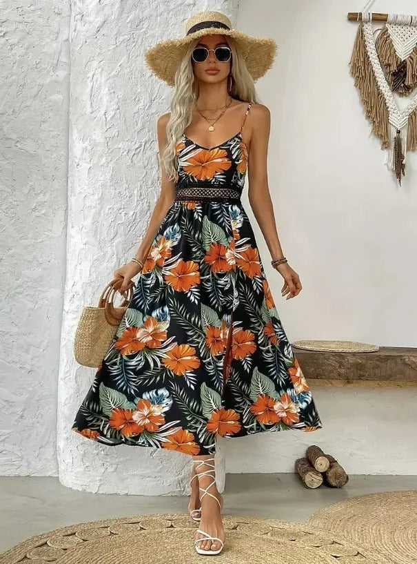 Floral Breeze Boho Vacation Dress