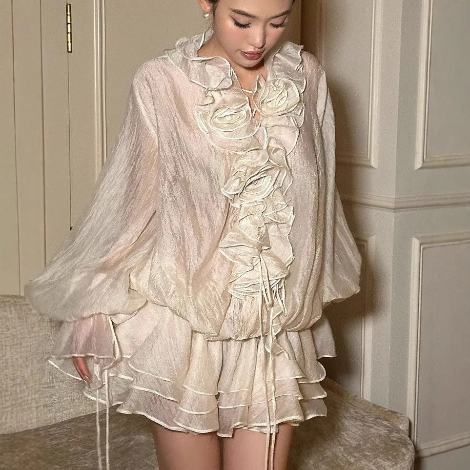 Women's Casual Ruffle Mini Dress