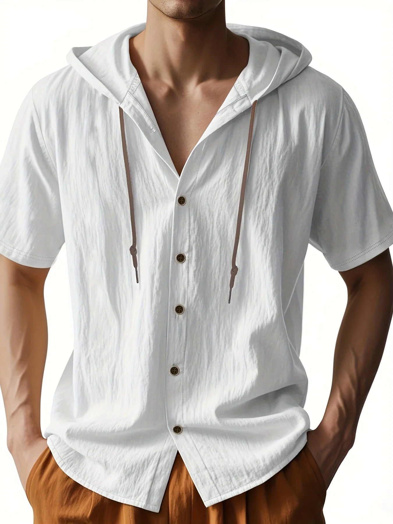 Lightweight Linen Hooded Summer Shirt