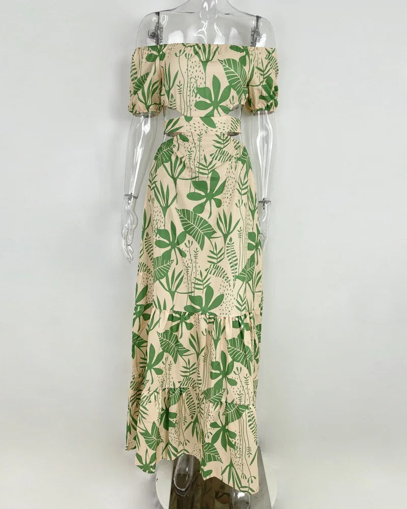 Chic Hollow Lace-Up Swing Dress