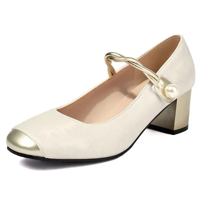 Elegant Charm Block Heel Pumps