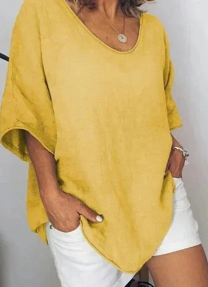 Women's V-neck 3D Print T-shirt