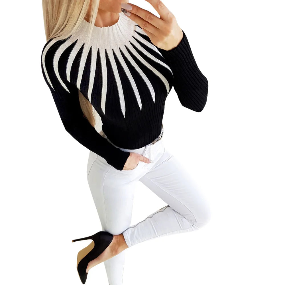 Monochrome Muse Knit Turtleneck Rich Allure