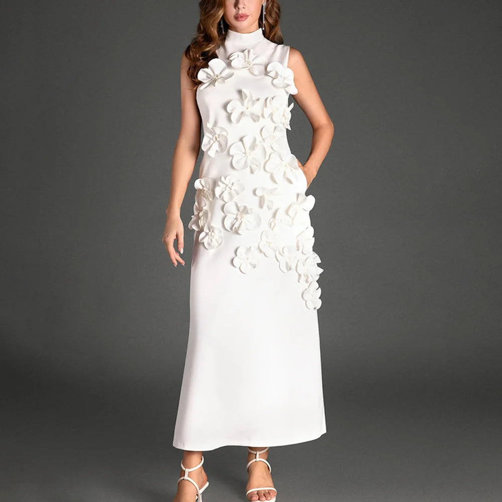 Lace Luxe Patchwork High Waist Dress