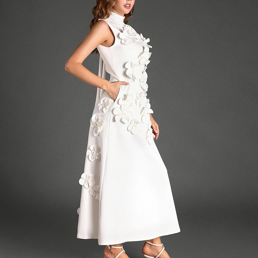 Lace Luxe Patchwork High Waist Dress
