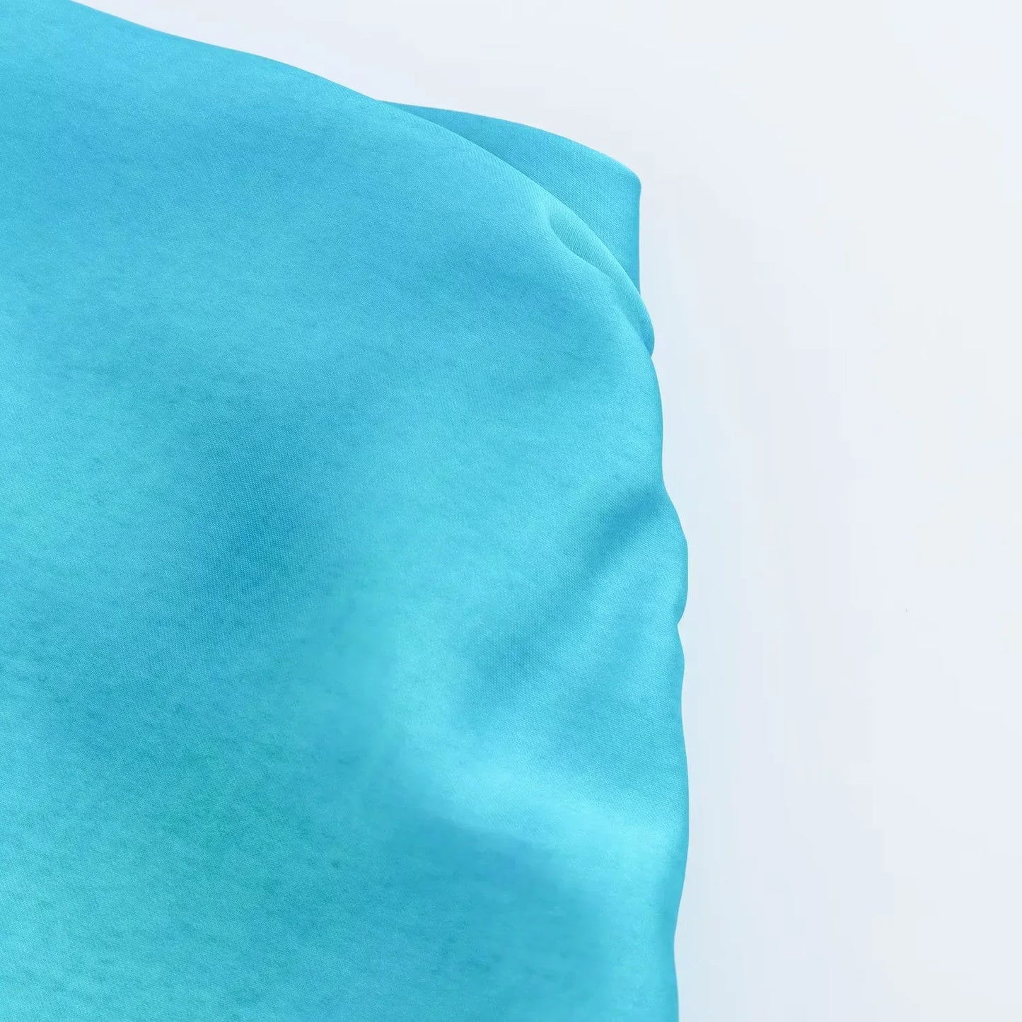 Twilight Glaze Asymmetric Satin Dress