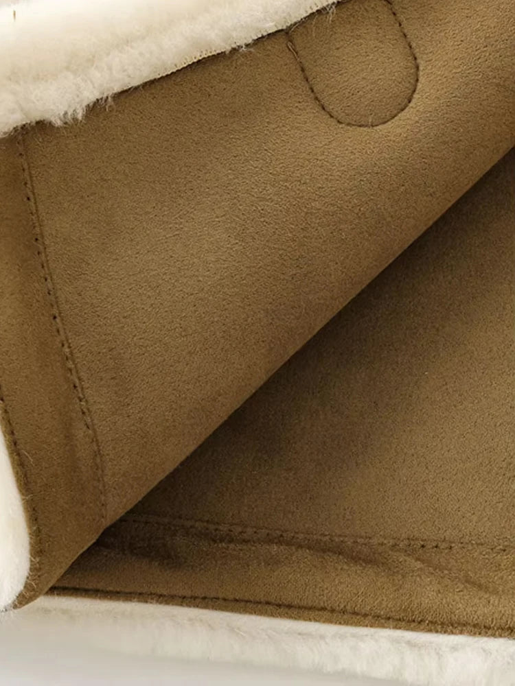 Thick Faux Fur Toggle Jacket