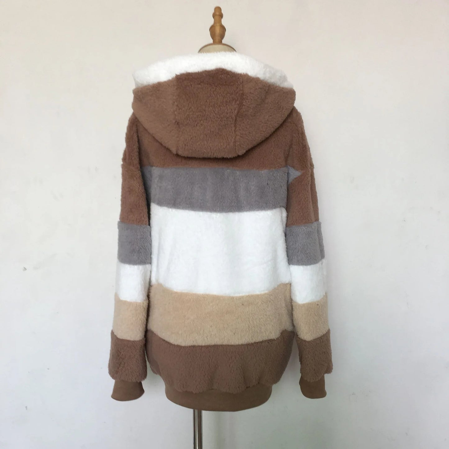 Oversized Plush Hooded Jacket