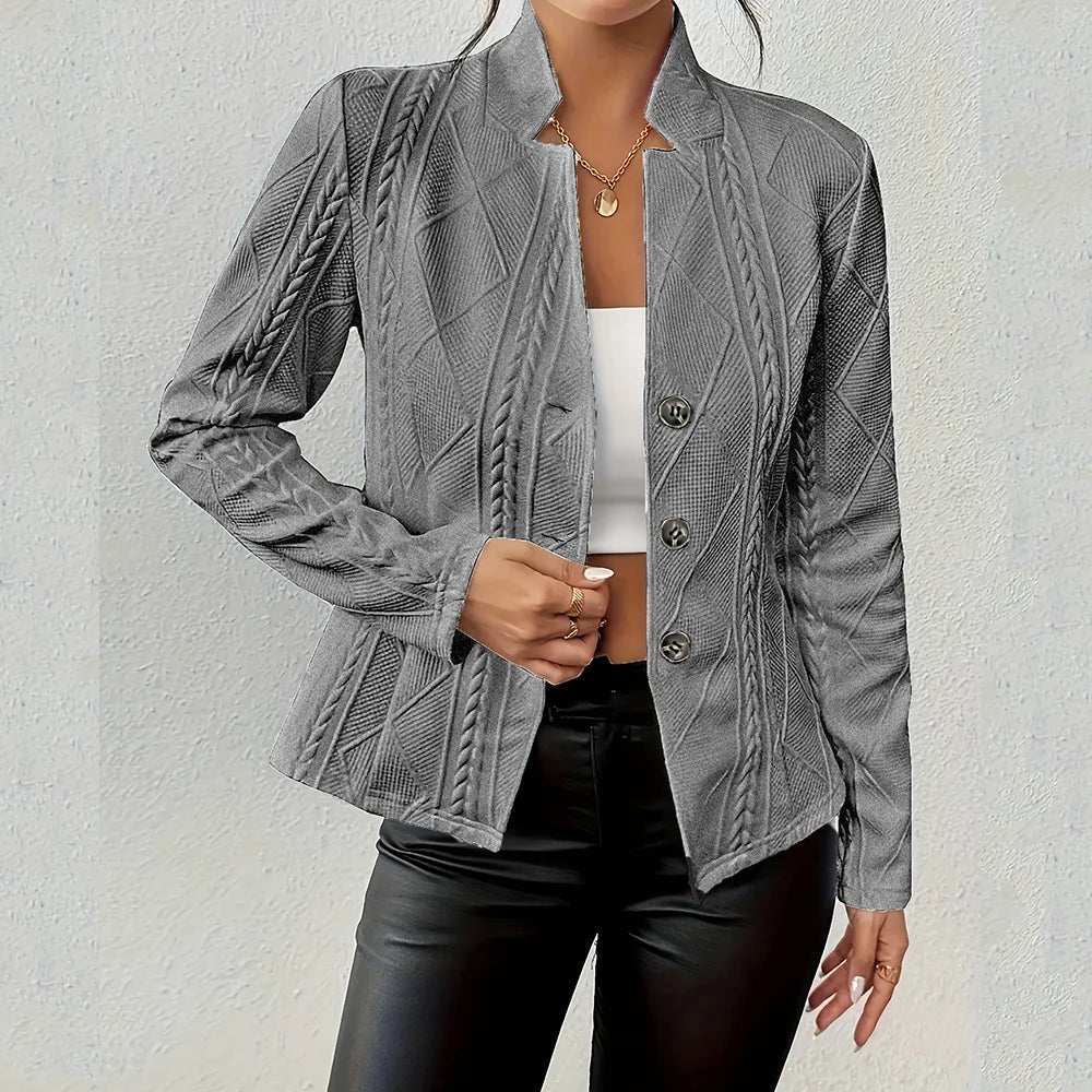 Elegant Floral Slim Fit Blazer Coat