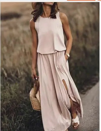 Sleeveless Suspender Office Sundress