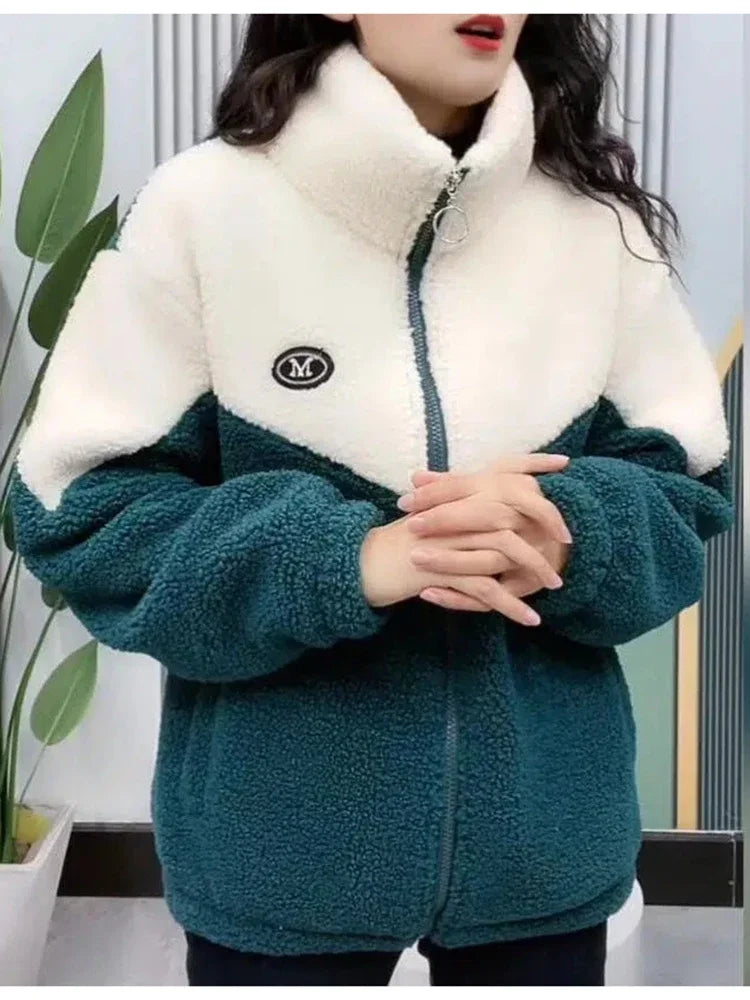 Cozy Hues Quilted Fleece Overcoat
