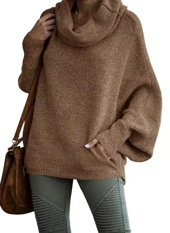 Cozy Drape Cowl Neck Sweater
