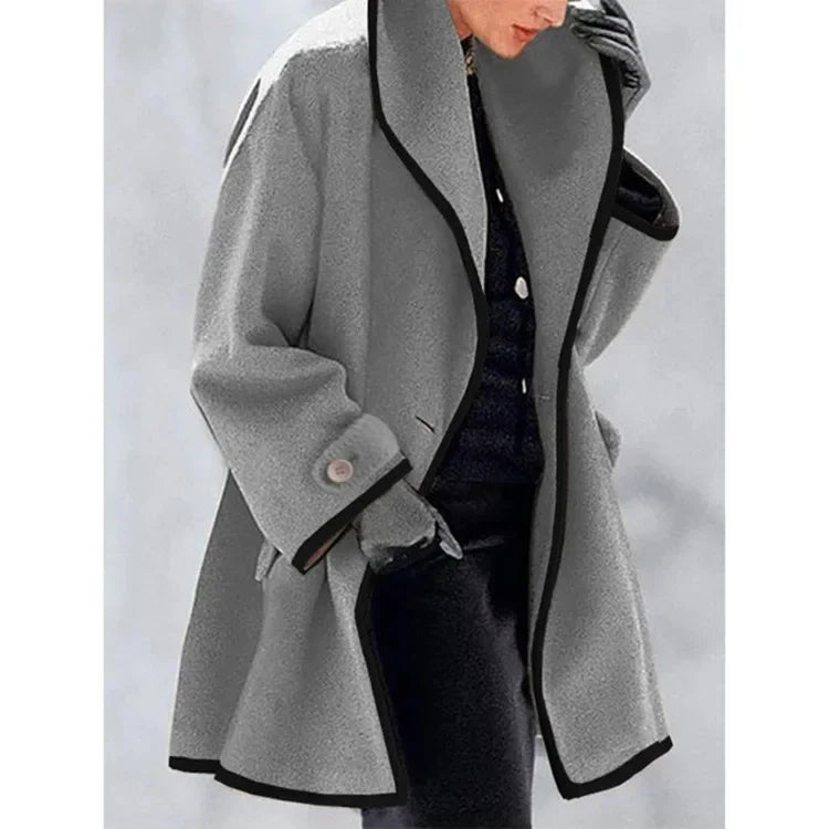 Snow Gleam Cotton Wool Trench Coat