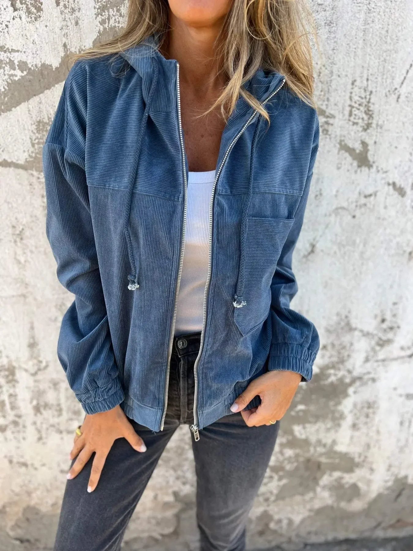Elegant Women Hooded Jacket