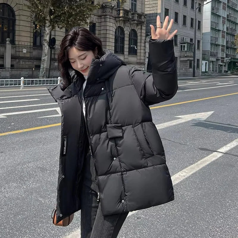 Cozy Hood Loose Winter Cotton Parka