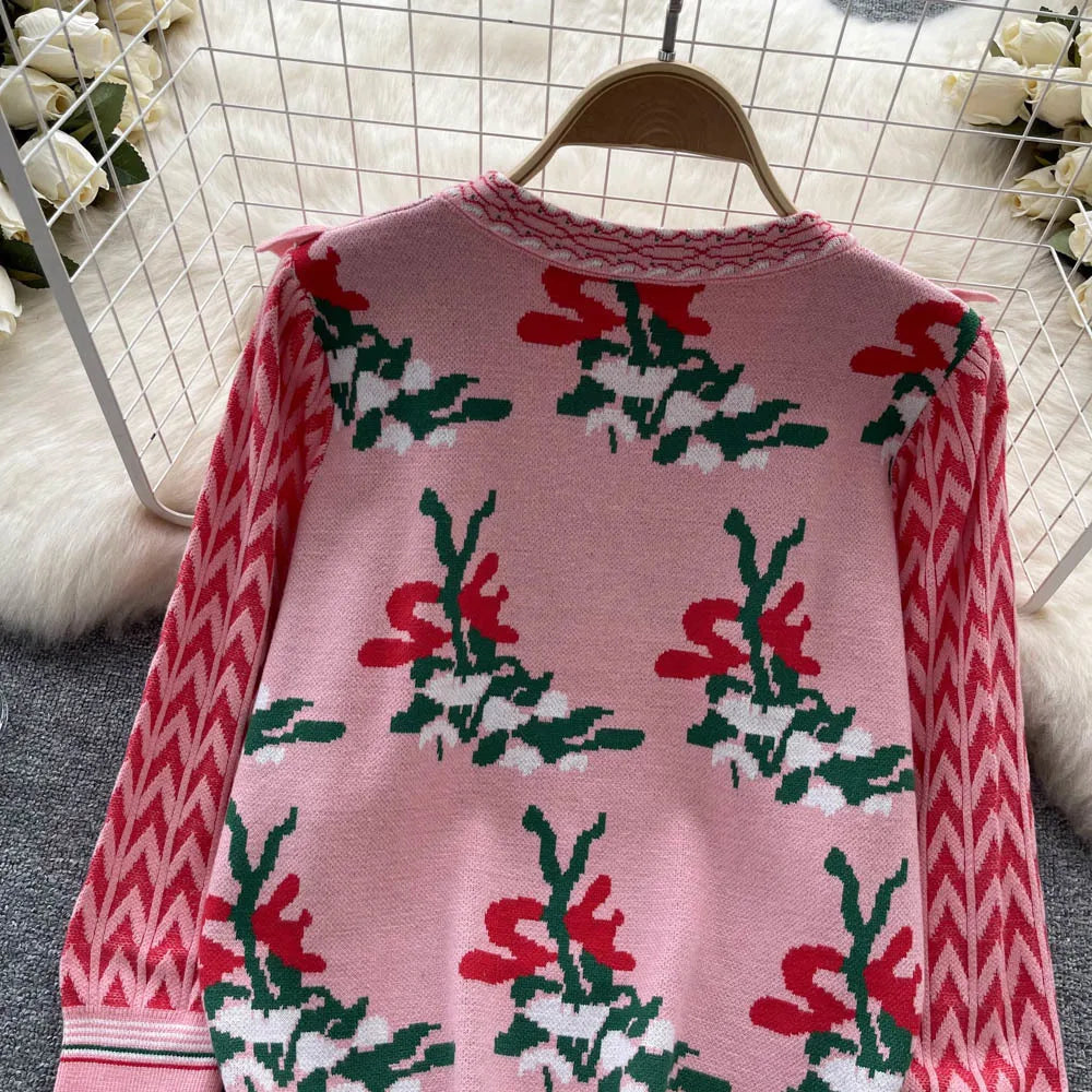 Whimsical Charm Cat Embroidered Sweater