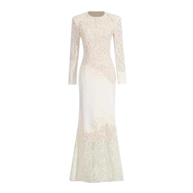 Lace Enchant Vintage Mermaid Gown