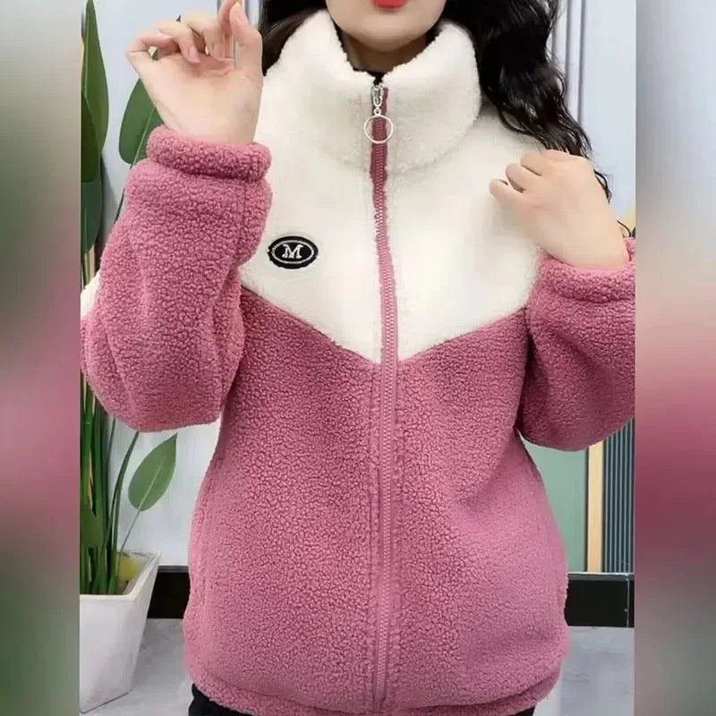 Cozy Hues Quilted Fleece Overcoat Rich Allure