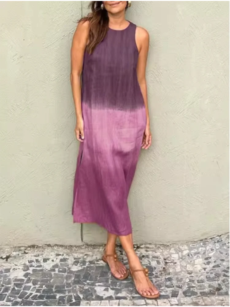 SunFade Elegant Gradient Vacation Dress