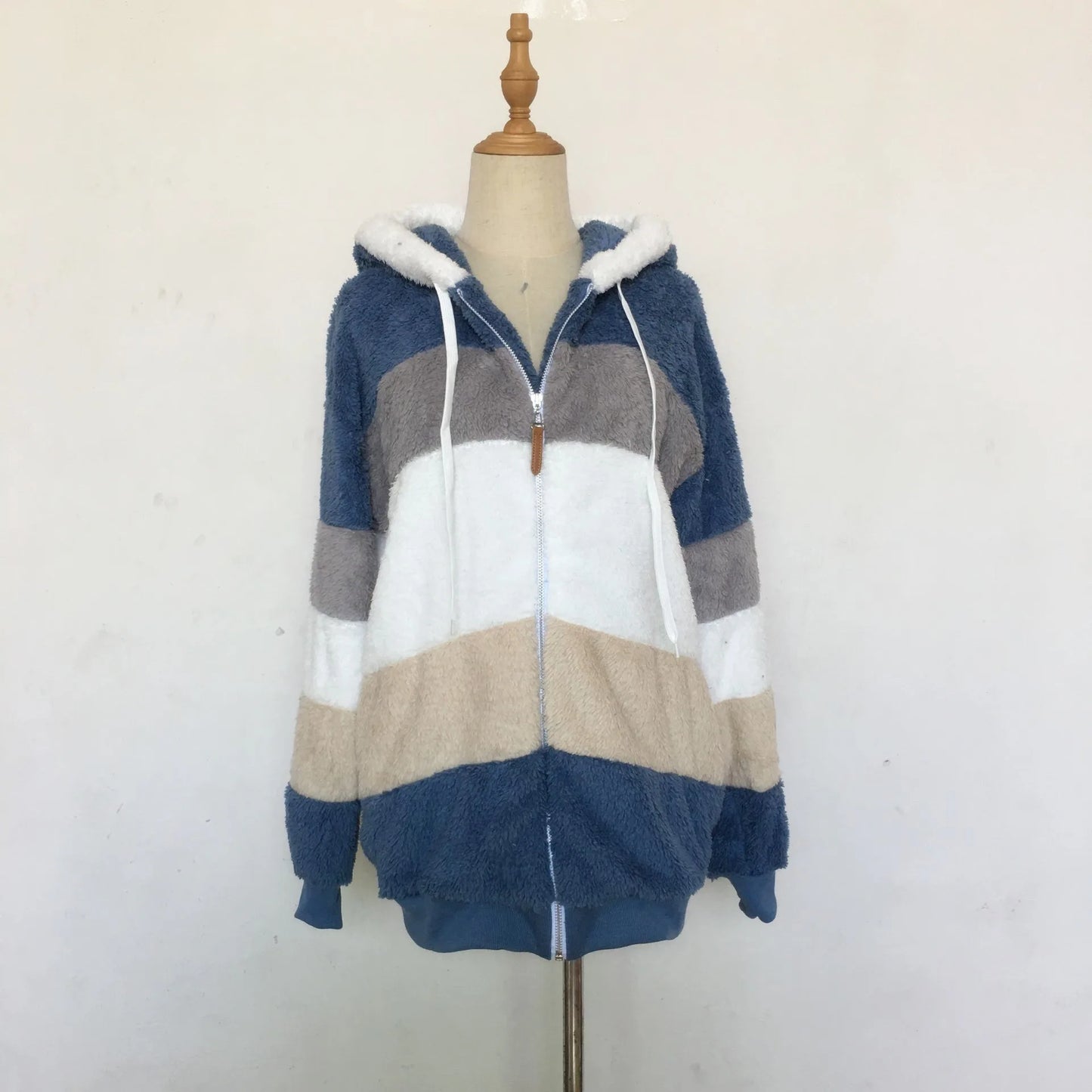 Oversized Plush Hooded Jacket