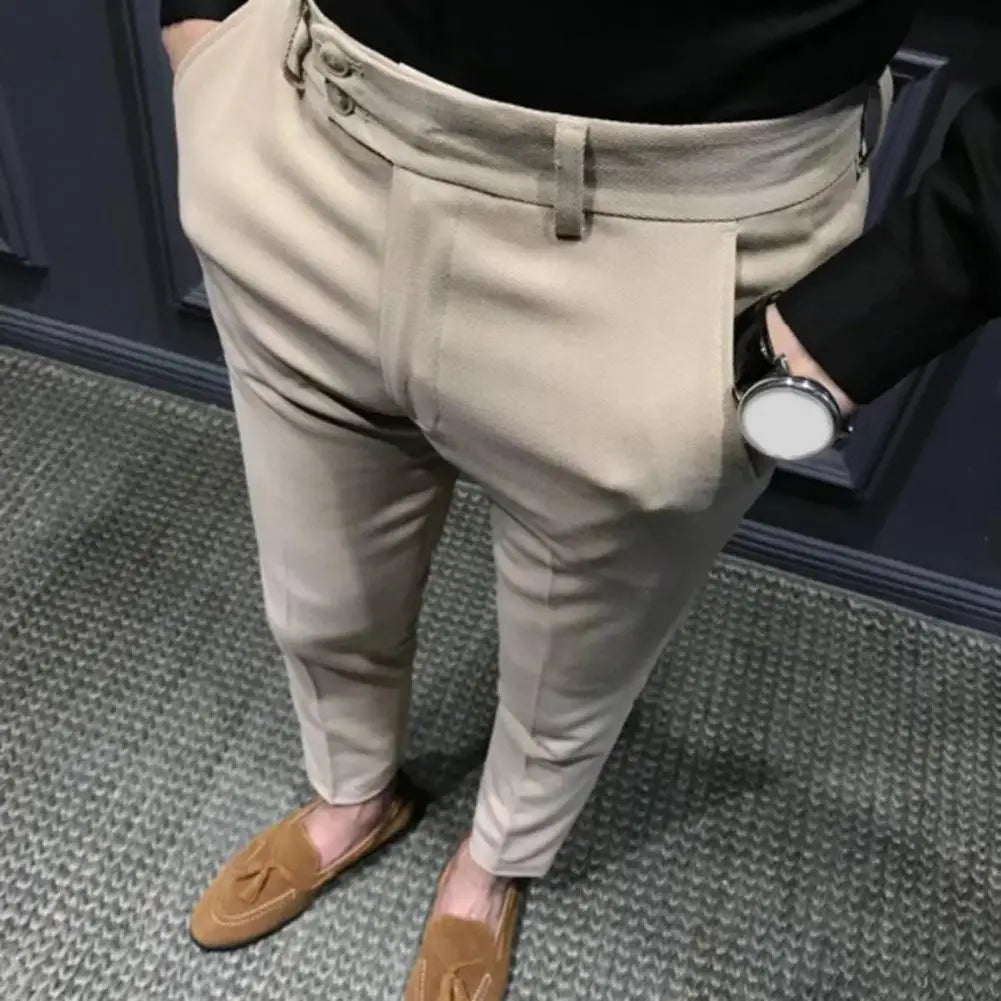 Sharp Line Slim Fit Suit Pants