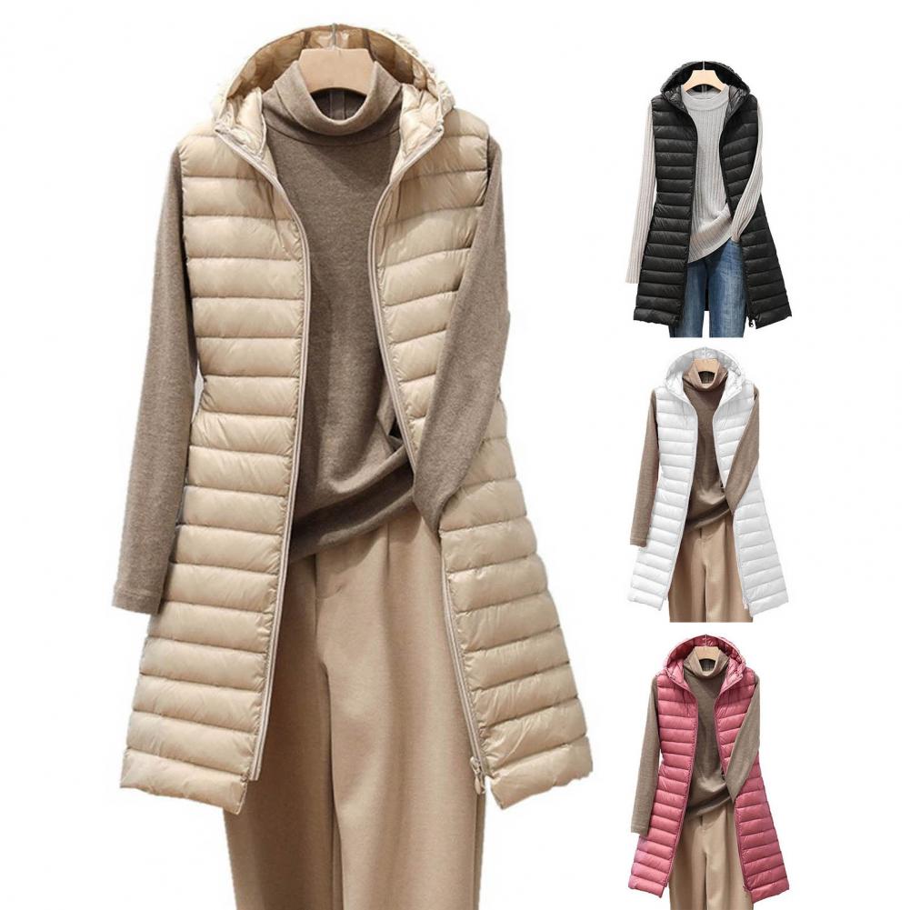 ThermaGlow Hooded Mid-Length Vest Coat