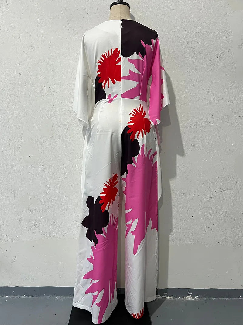 Vera Bloom Wide-Leg Office Jumpsuit