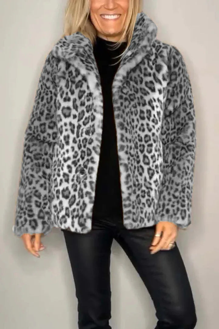 Women’s Faux Fur Leopard Coat