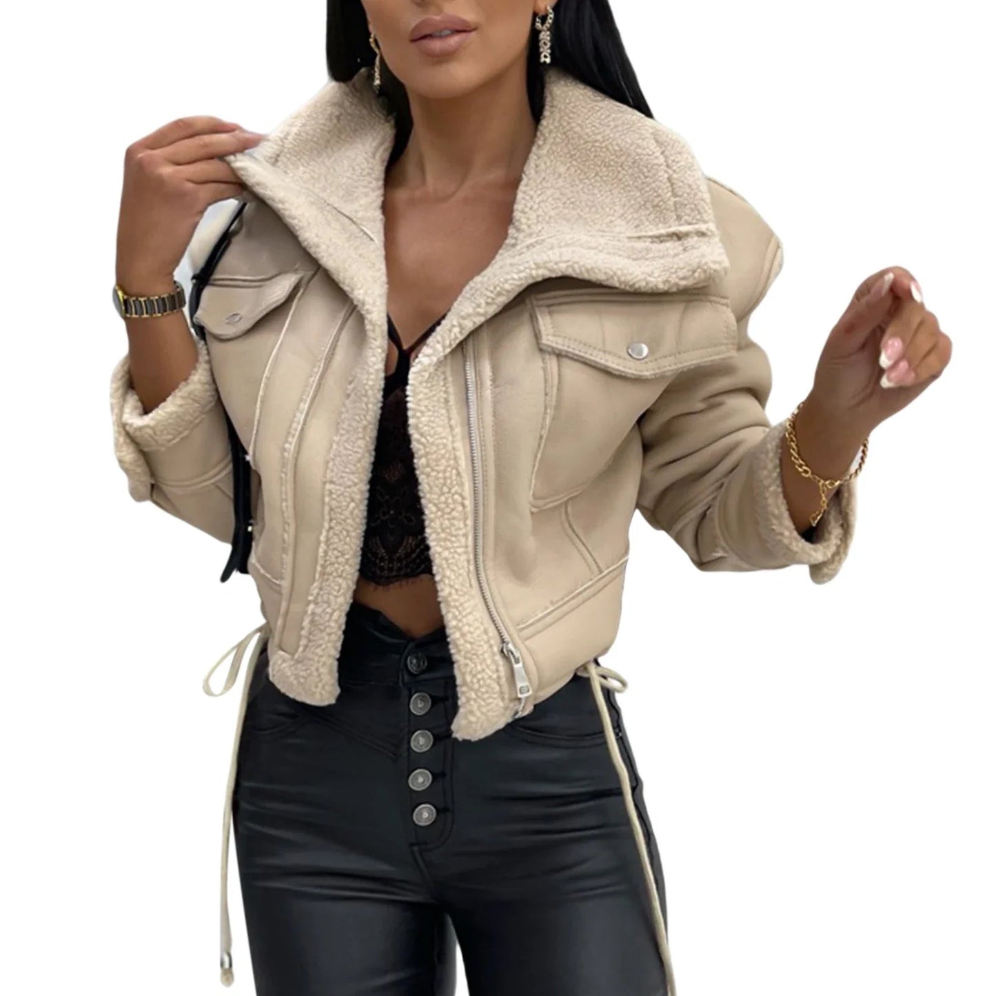 Gothic Zipper Crop Jacket Rich Allure