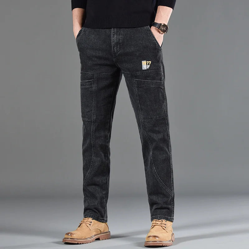 Street Flex Six-Pocket Print Jeans