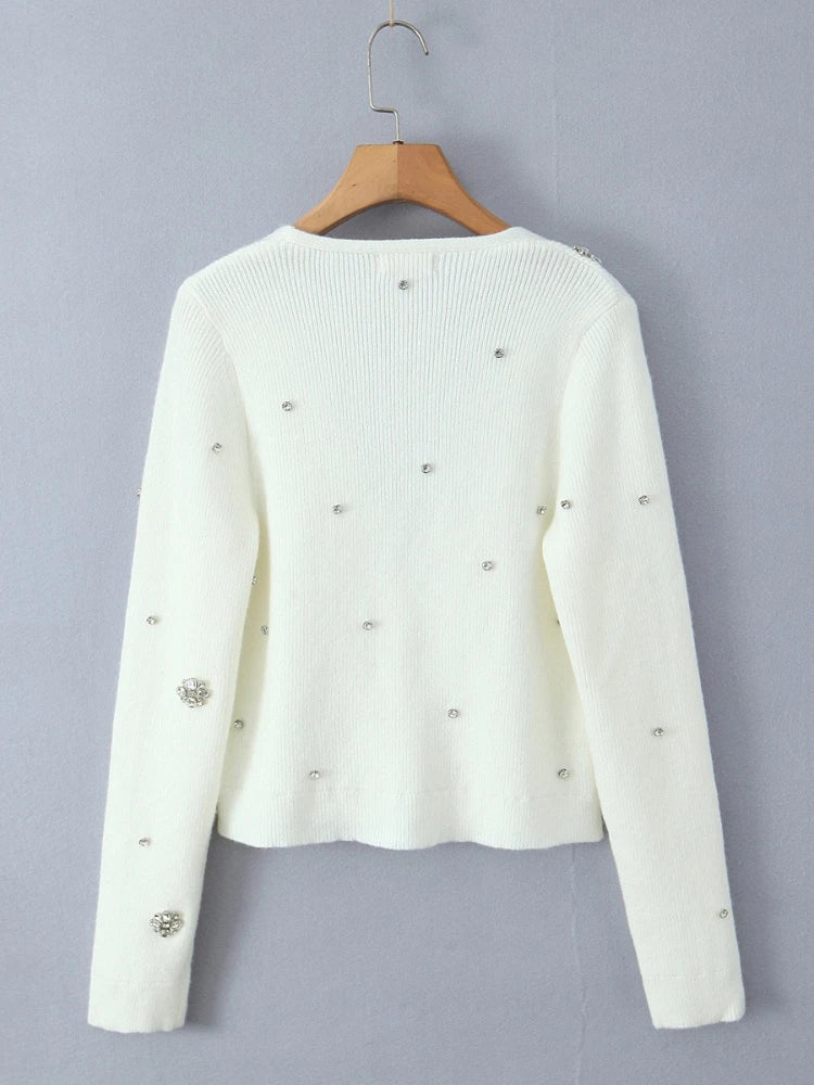 French Sweet Bow Knit Cardigan