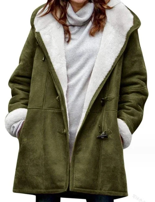 Casual Solid Quilted Hooded Coat