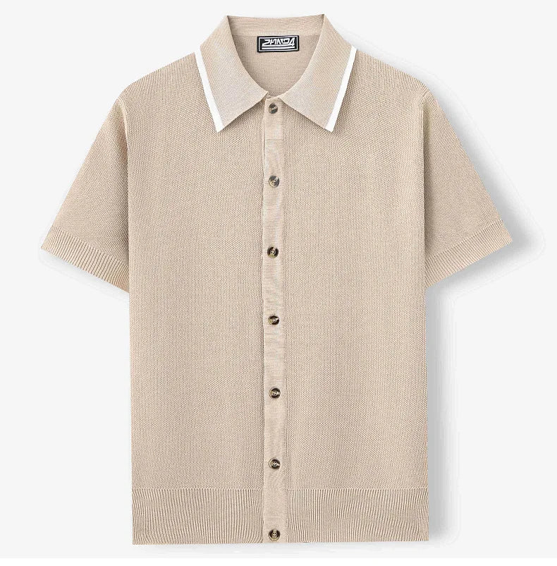 Luxe Breeze Knit Polo Shirt