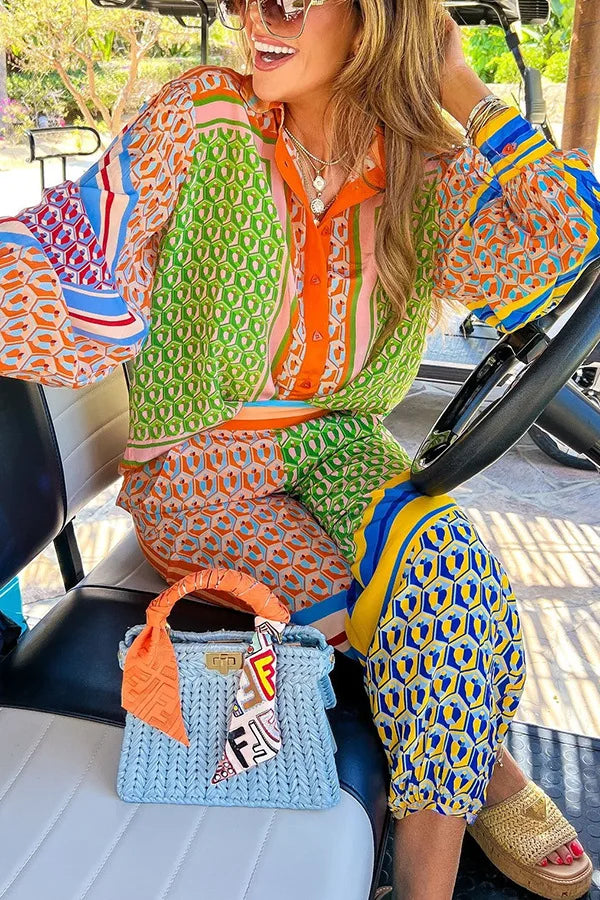 Lush Escape Printed Shirt Set