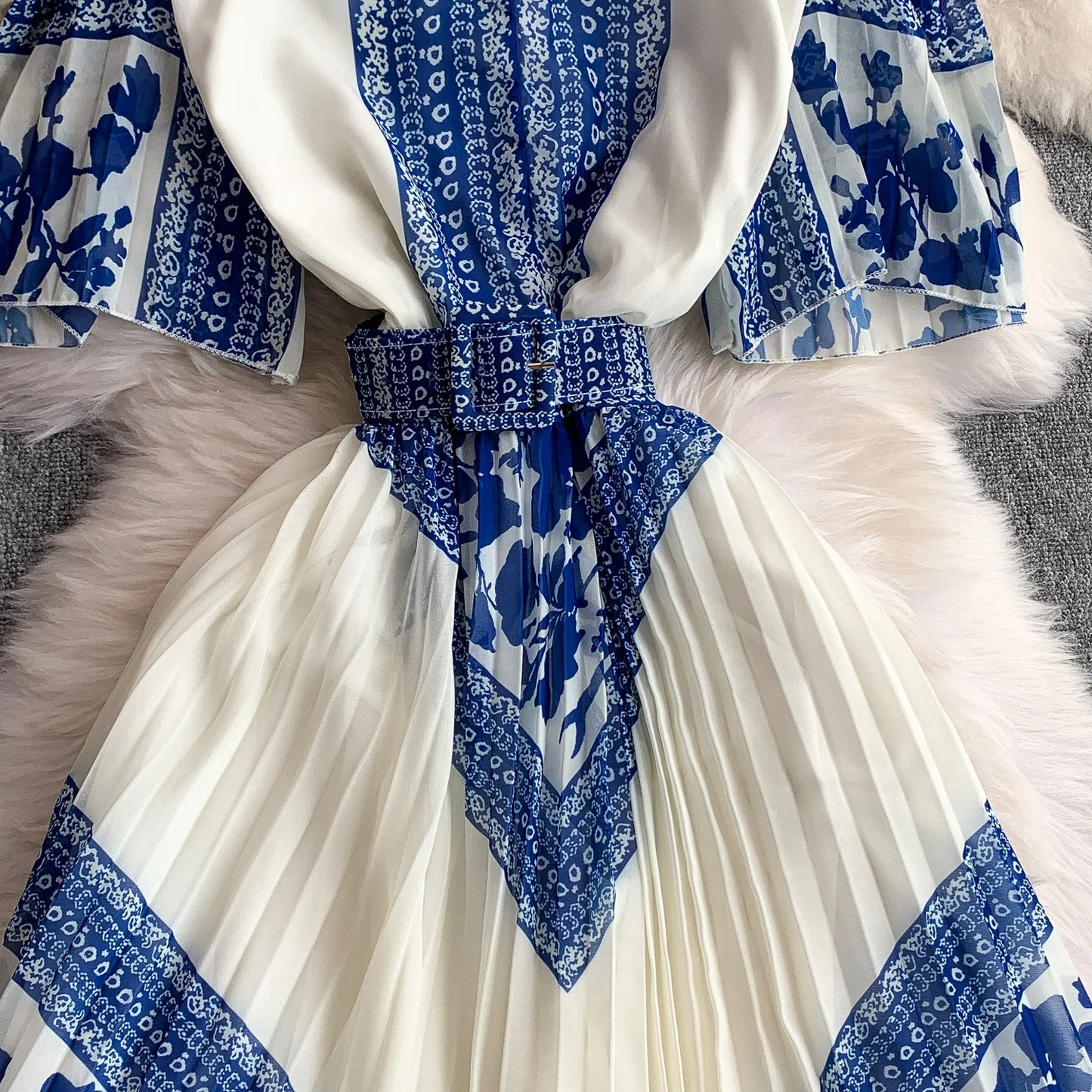 Retro Grace High Waist Midi Dress