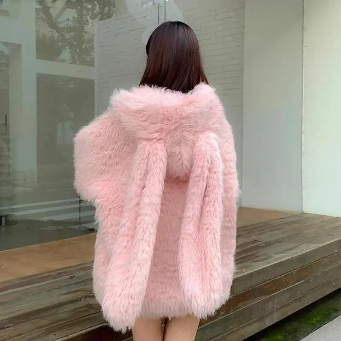 Snuggle Charm Faux Fur Jacket Rich Allure