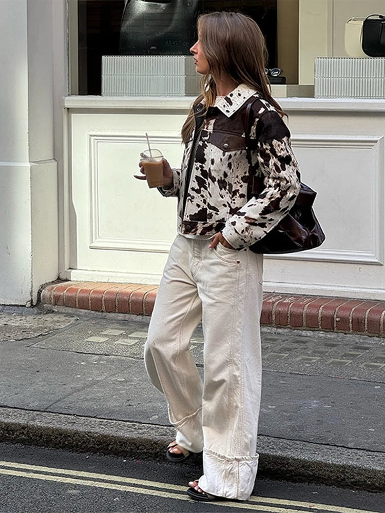 Spotted Style Vintage Short Jacket